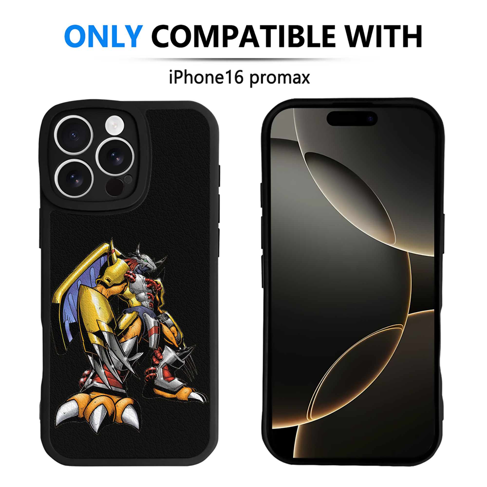 （画像用） Digimon デジタルモンスター/デジモン 【iPhone 16シリーズ対応】シリコンスマホケース（レザー調） 材質：シリコン